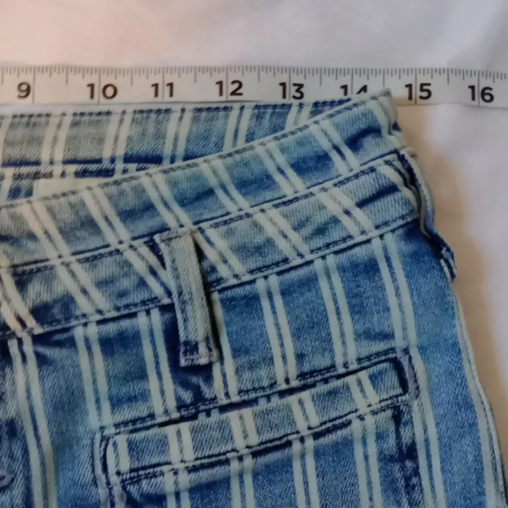Pilcro and the Letterpress high Rise Slim, Striped Acid Wash ,Size 29